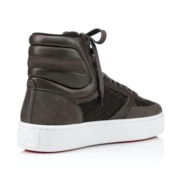 Christian Louboutin Mens Top Rui Flat Ombre Brown Techno High Sneaker 43.5 10.5 - Picture 8 of 12